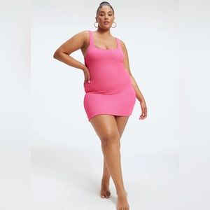 NWT- GOOD AMERICAN Bright Pink Always Fits Mini Dress